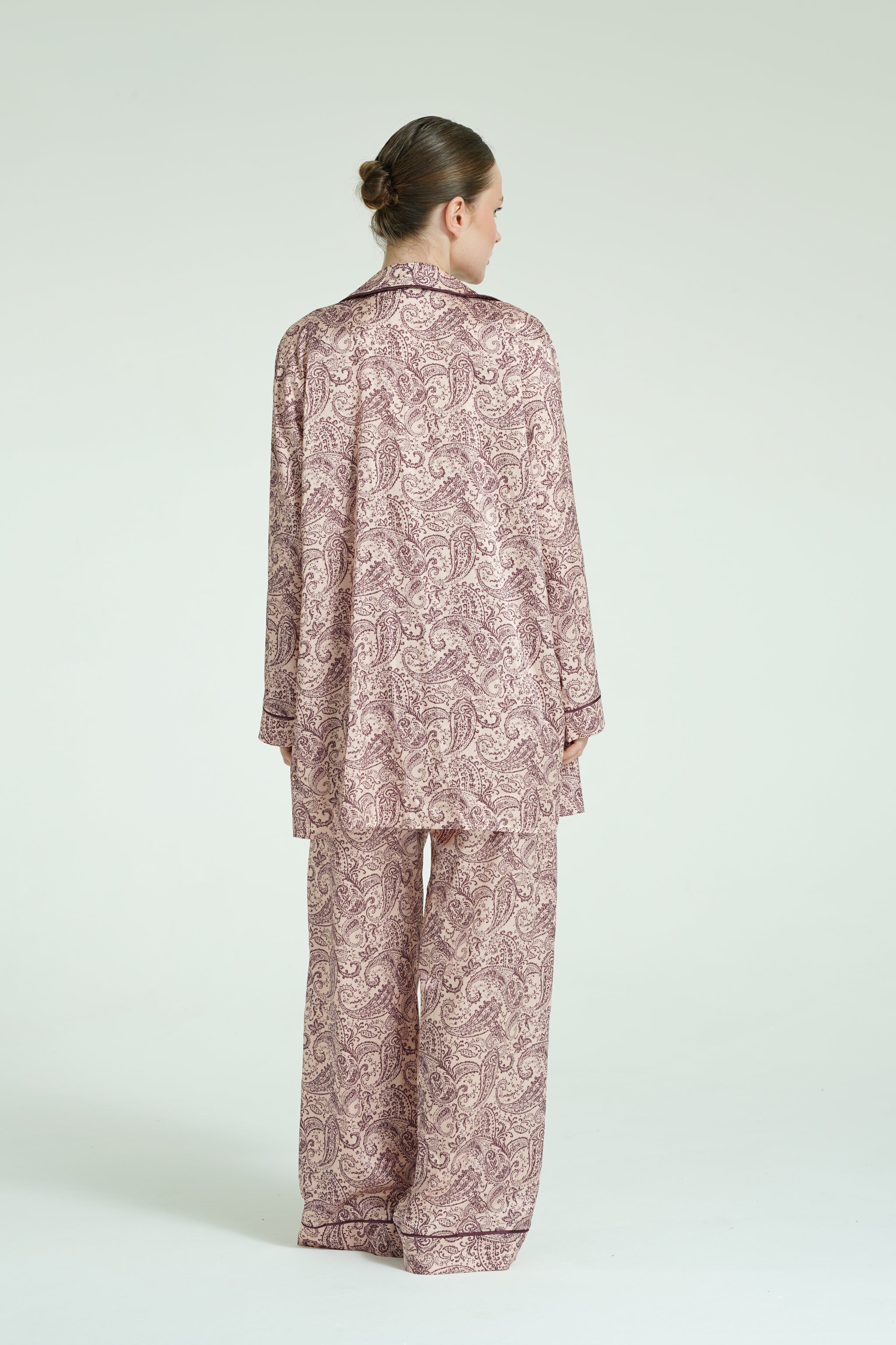 Paiselle Rose – 4 Parça Saten Pijama Seti