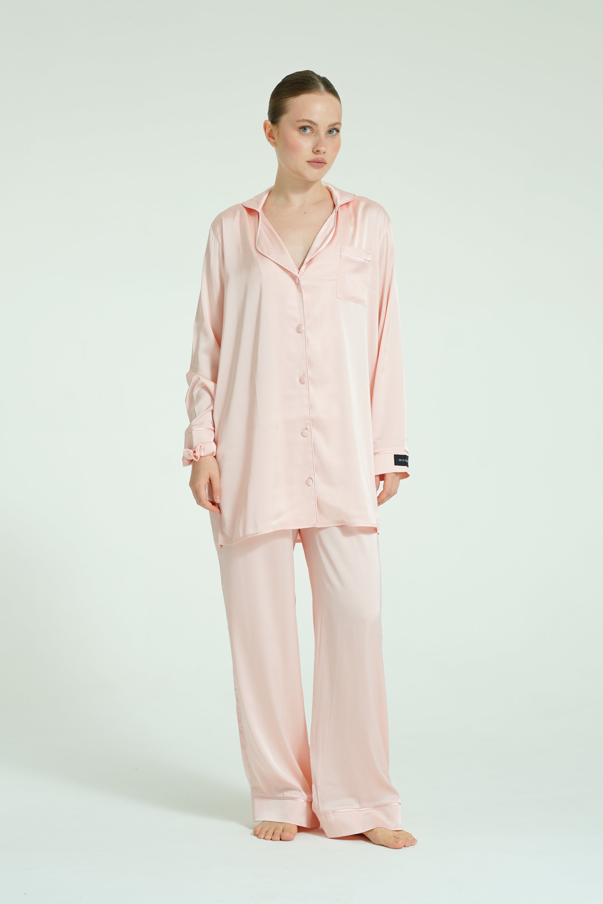 Blush Dream – 4 Parça Saten Pijama Seti