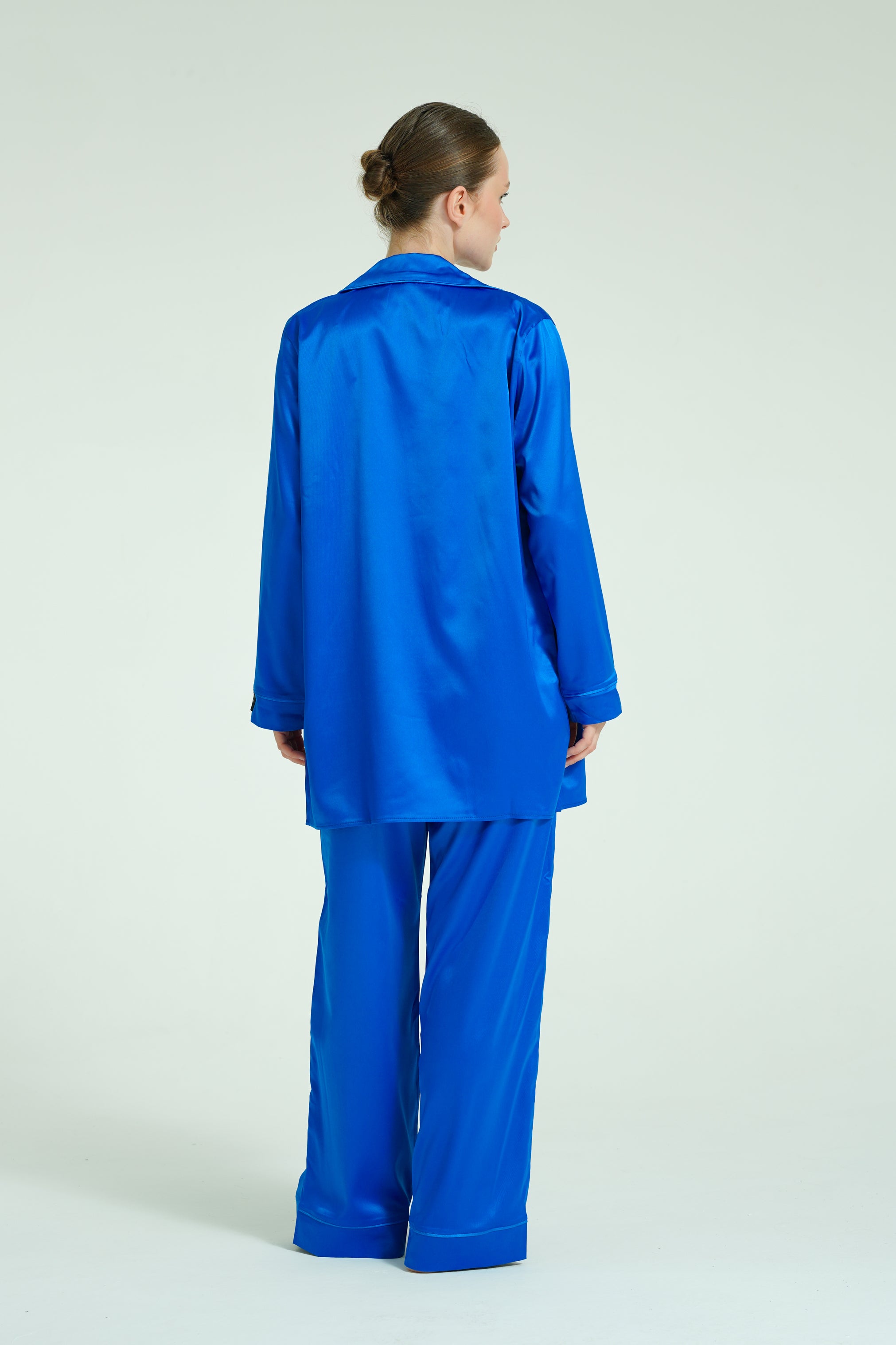 Cobalt Élan – 4 Parça Saten Pijama Seti
