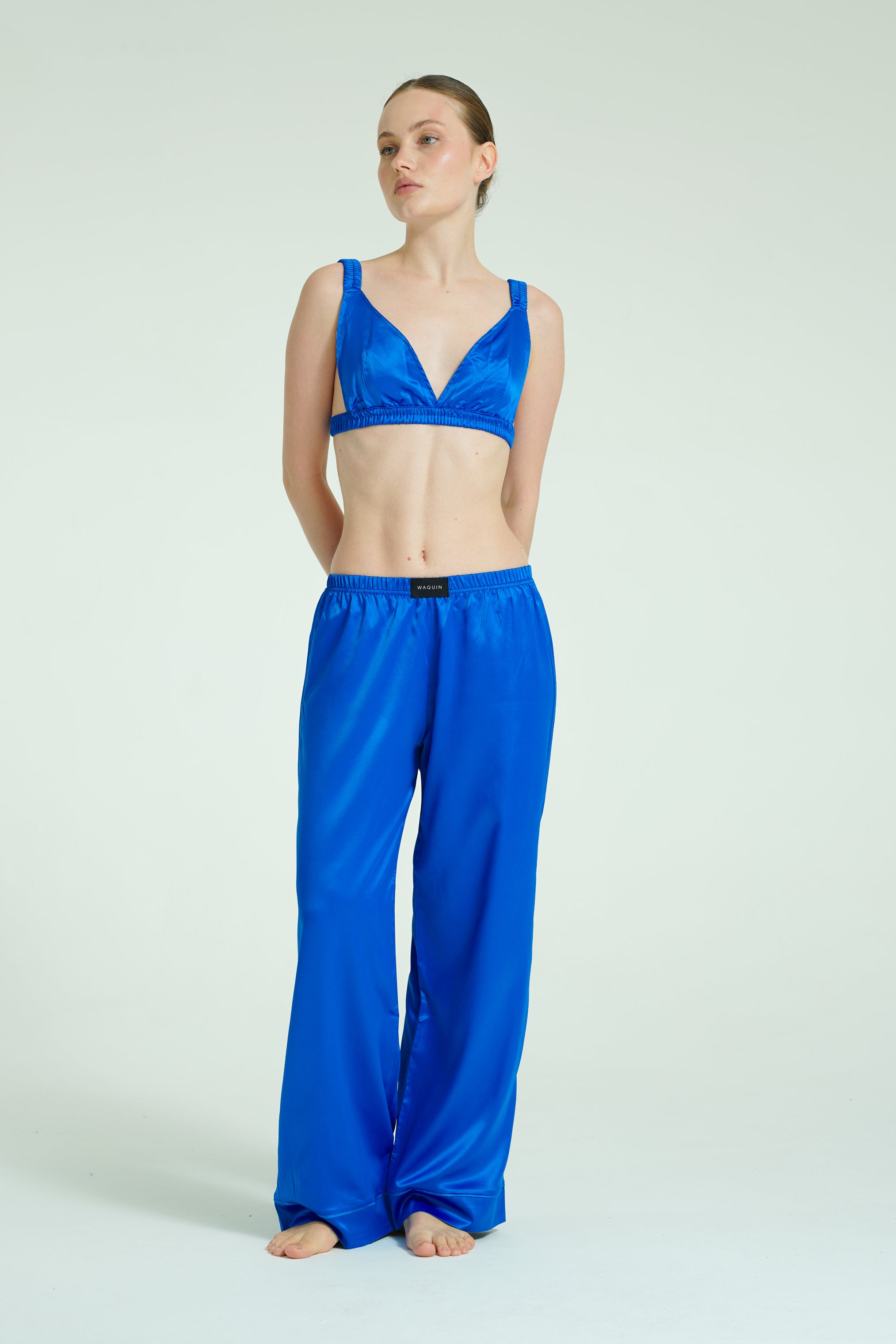 Cobalt Élan – 4 Parça Saten Pijama Seti