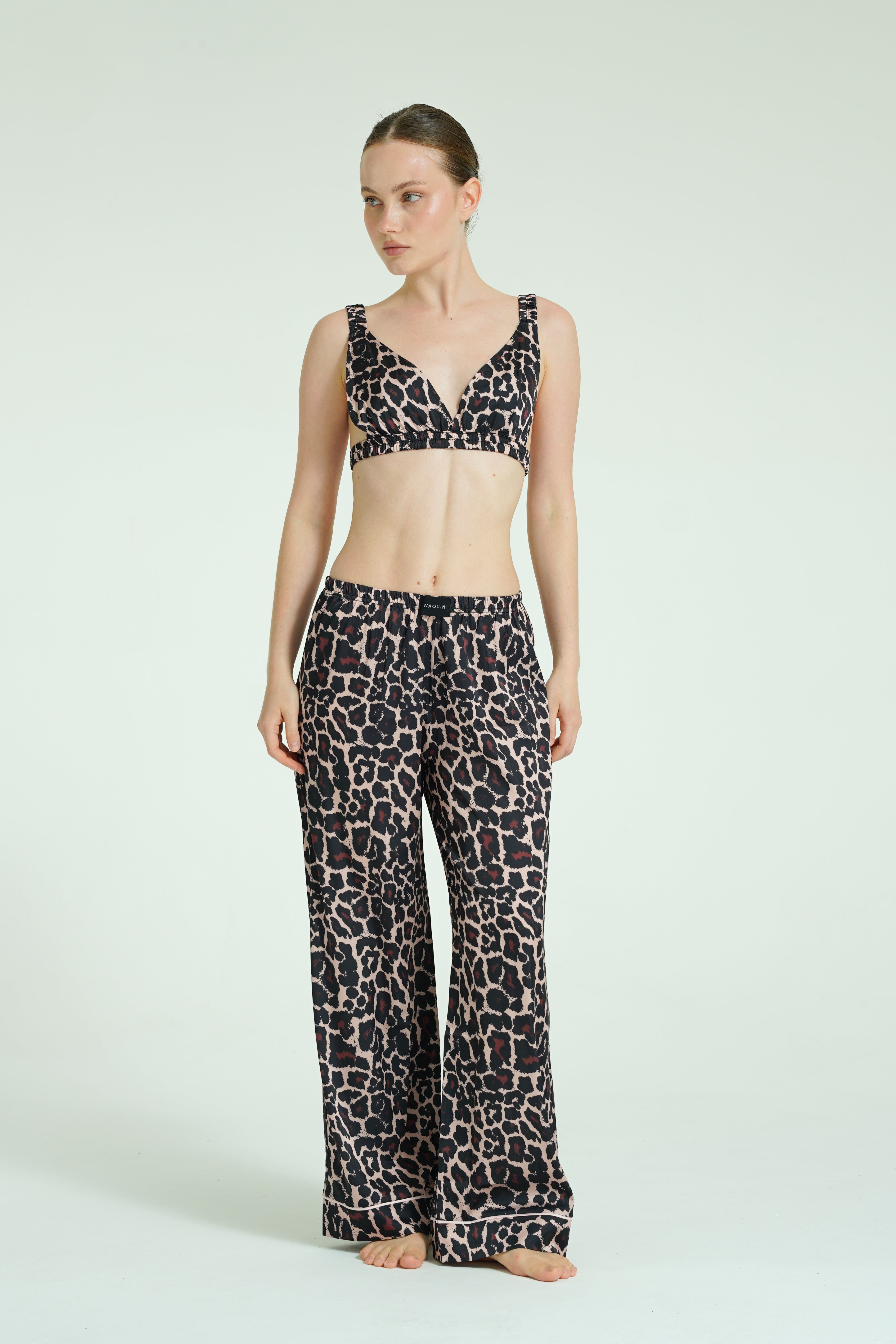 Savanna Trio – 4 Parça Saten Pijama Seti