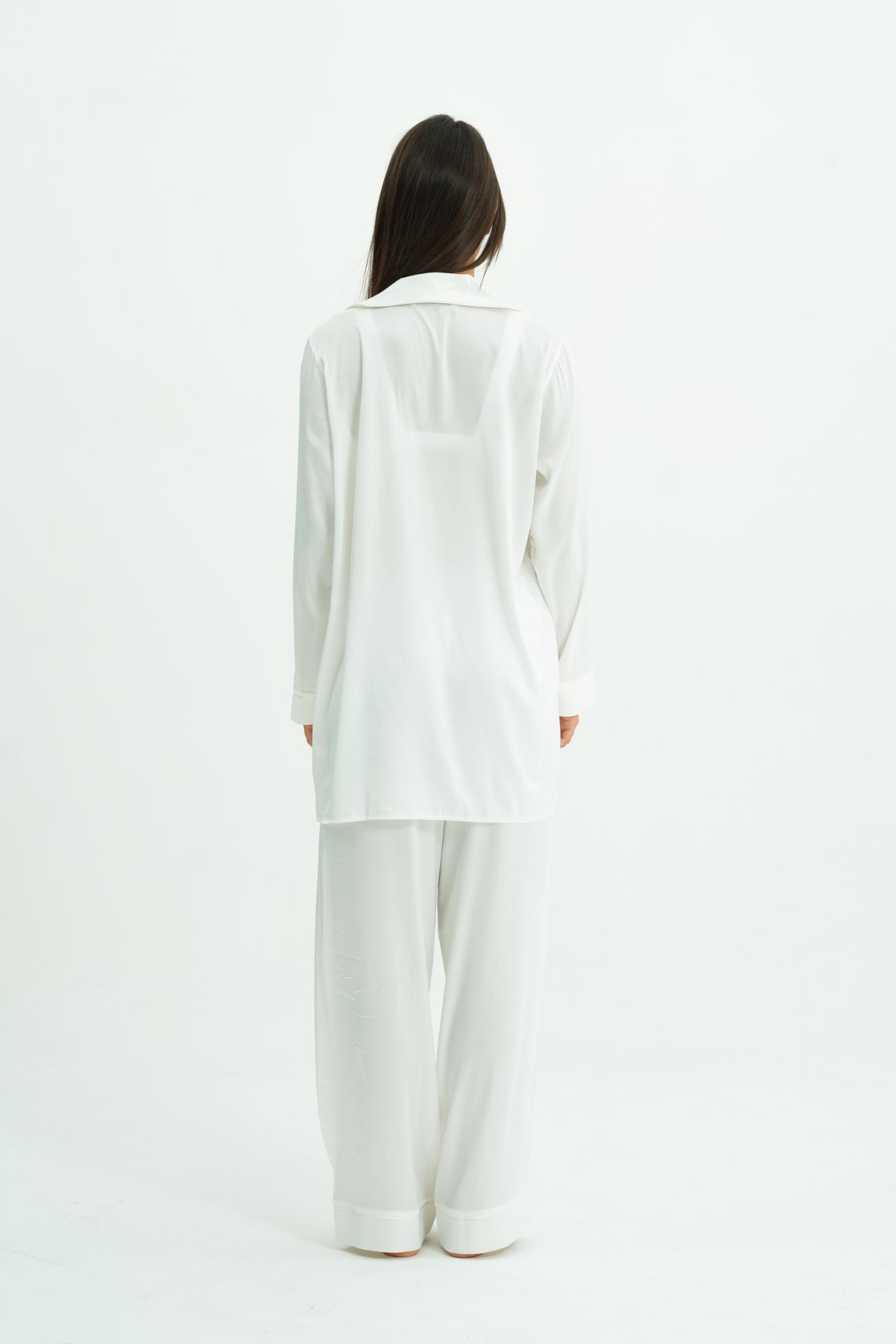Pearl Trio – 4 Parça Saten Pijama Seti