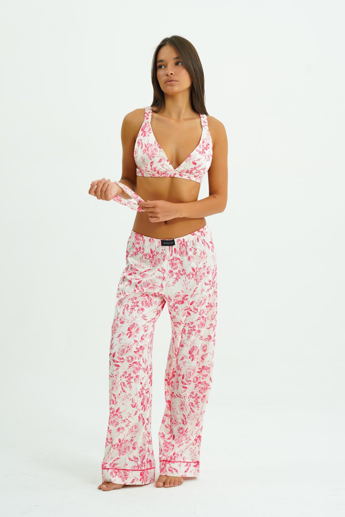 Rosabelle Rouge – 4 Parça Saten Pijama Seti