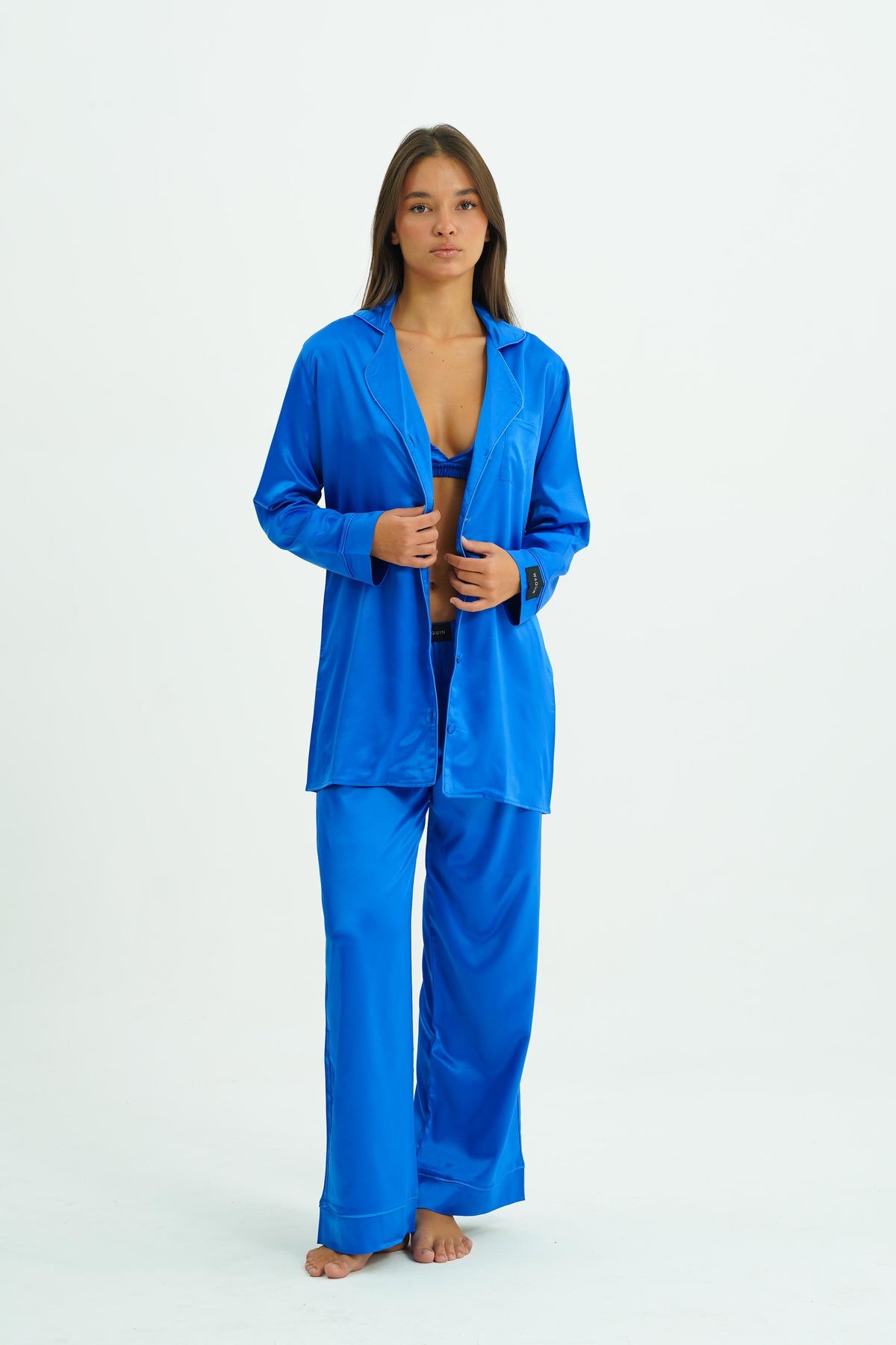 Cobalt Élan – 4 Parça Saten Pijama Seti