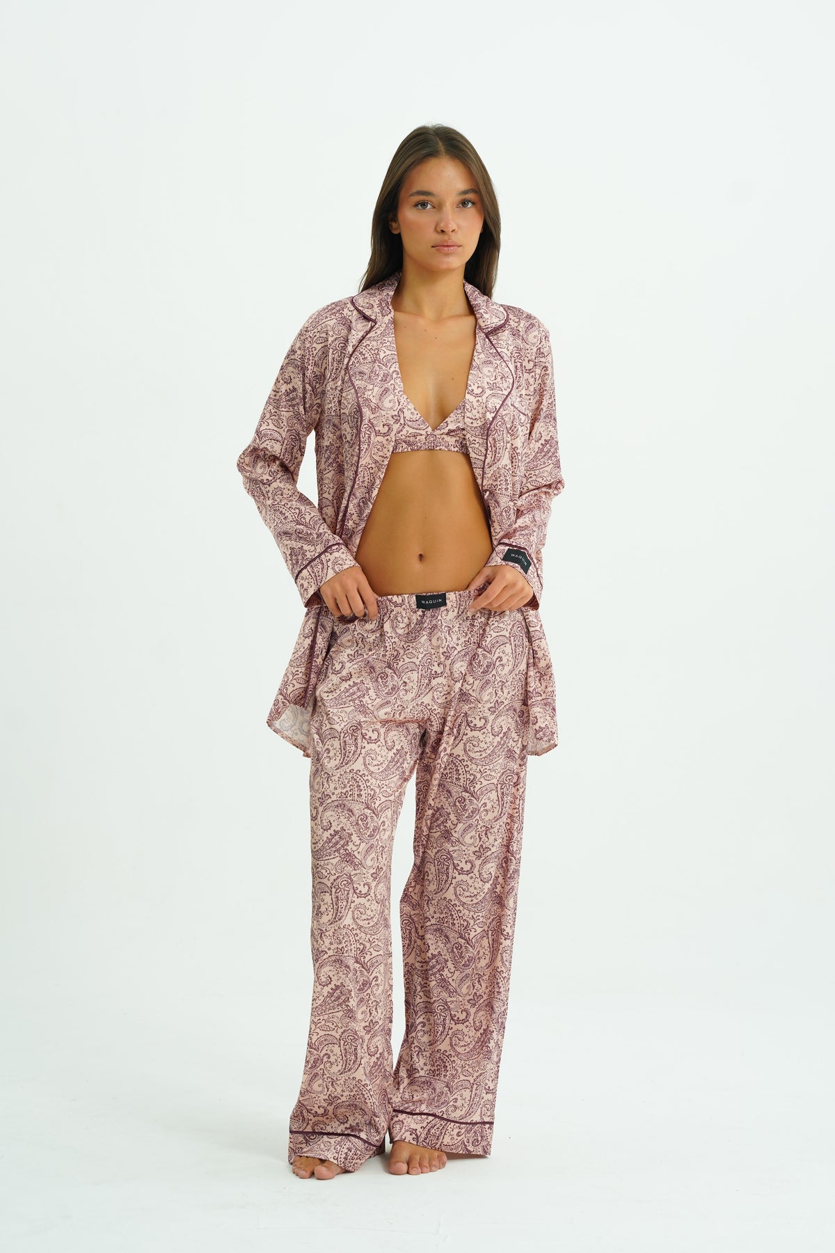 Paiselle Rose – 4 Parça Saten Pijama Seti
