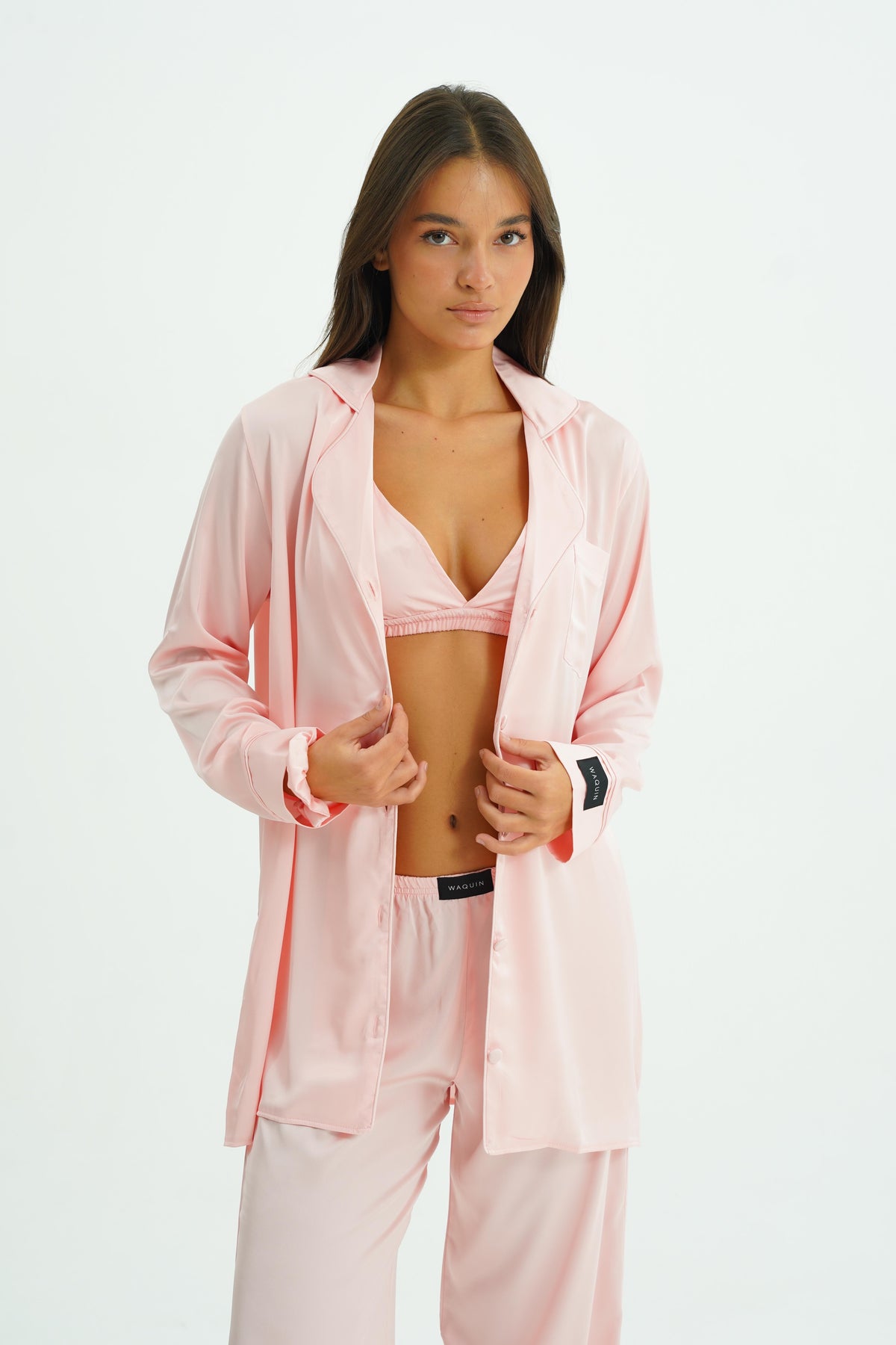Blush Dream – 4 Parça Saten Pijama Seti
