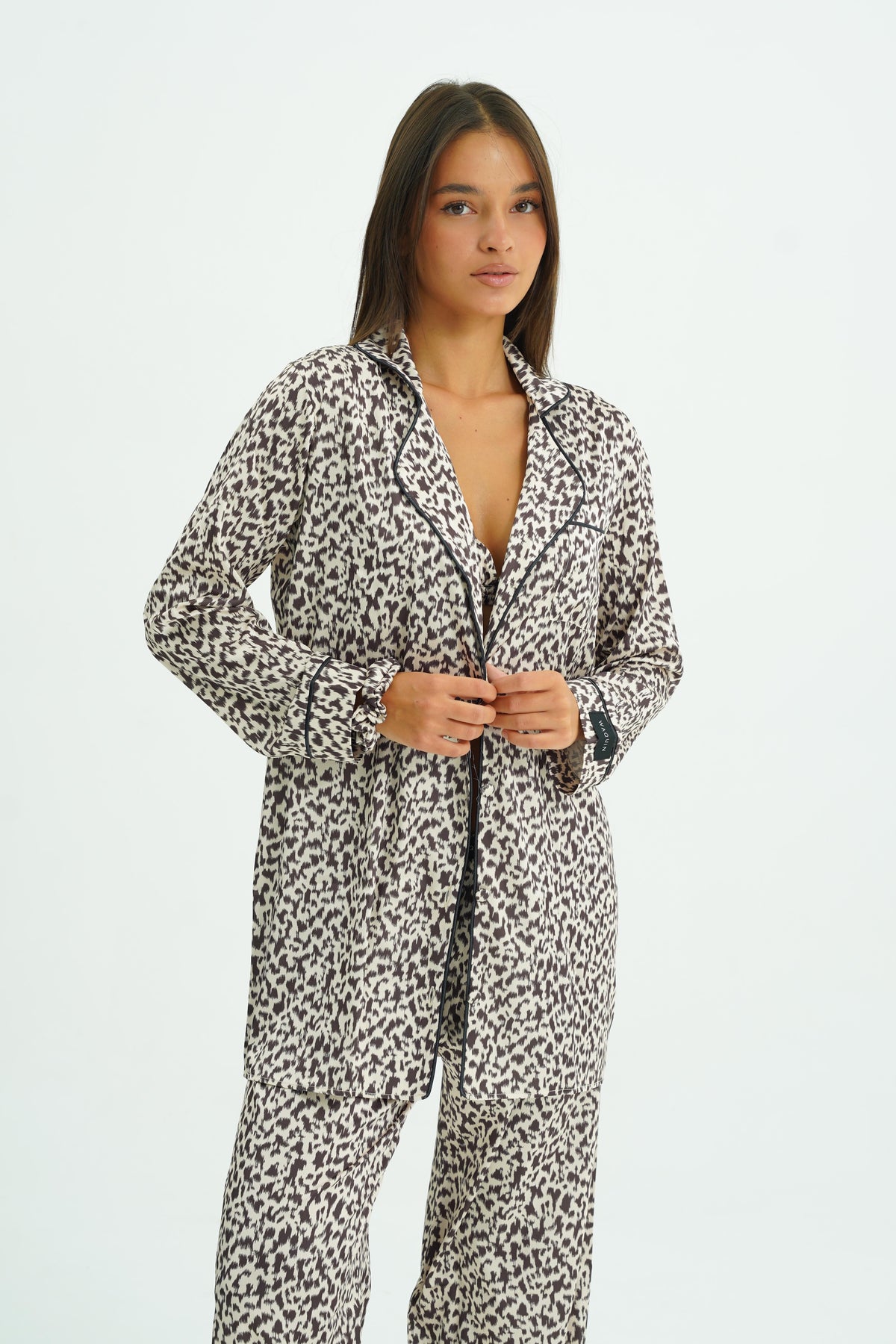 Noire Sauvage – 4 Parça Saten Pijama Seti