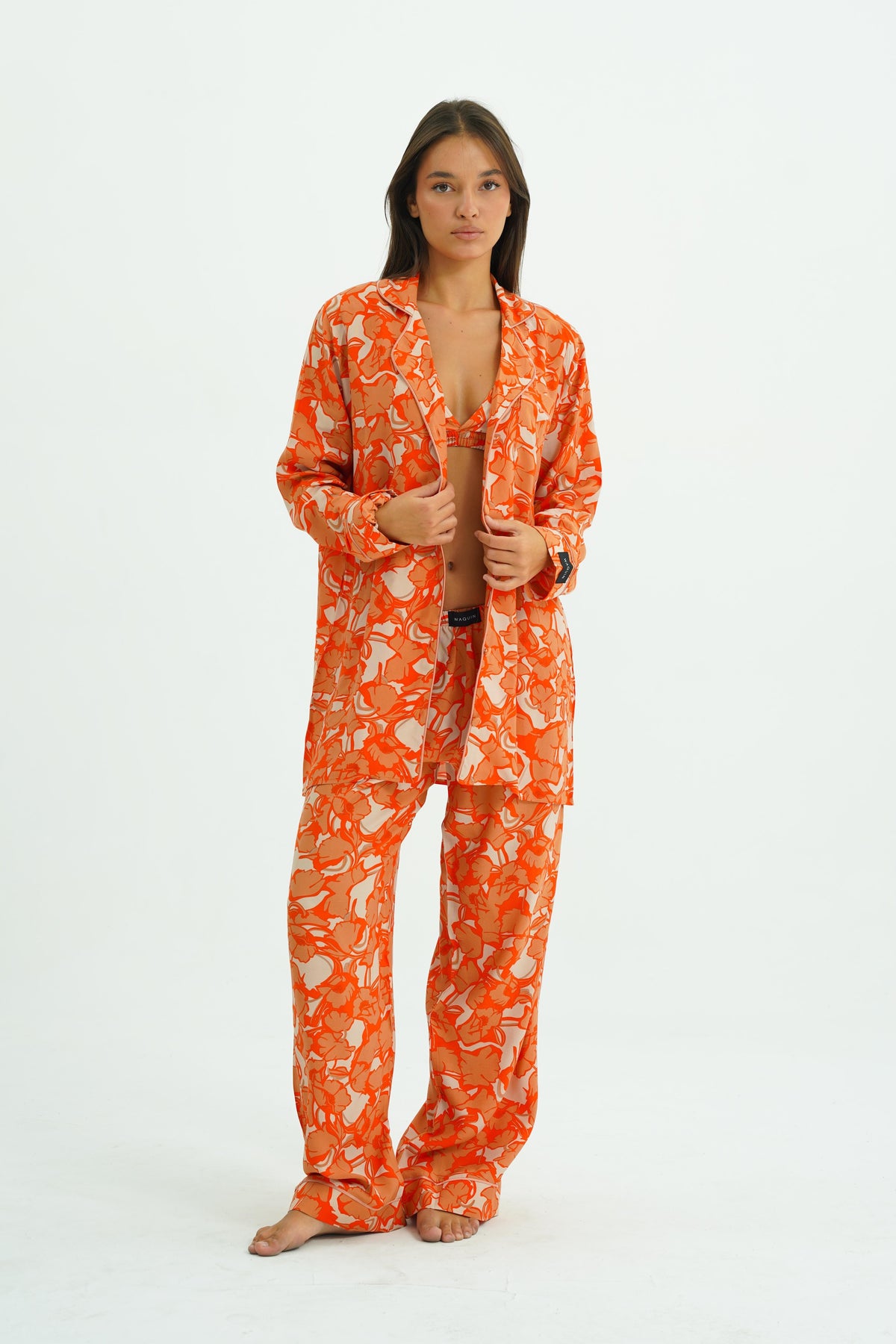 Solara Bloom – 4 Parça Viskon Pijama Seti
