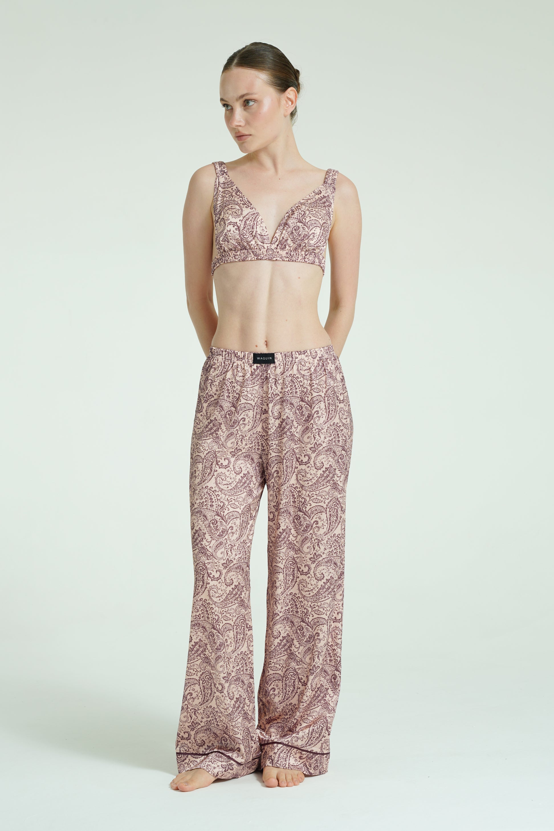 Paiselle Rose – 4 Parça Saten Pijama Seti