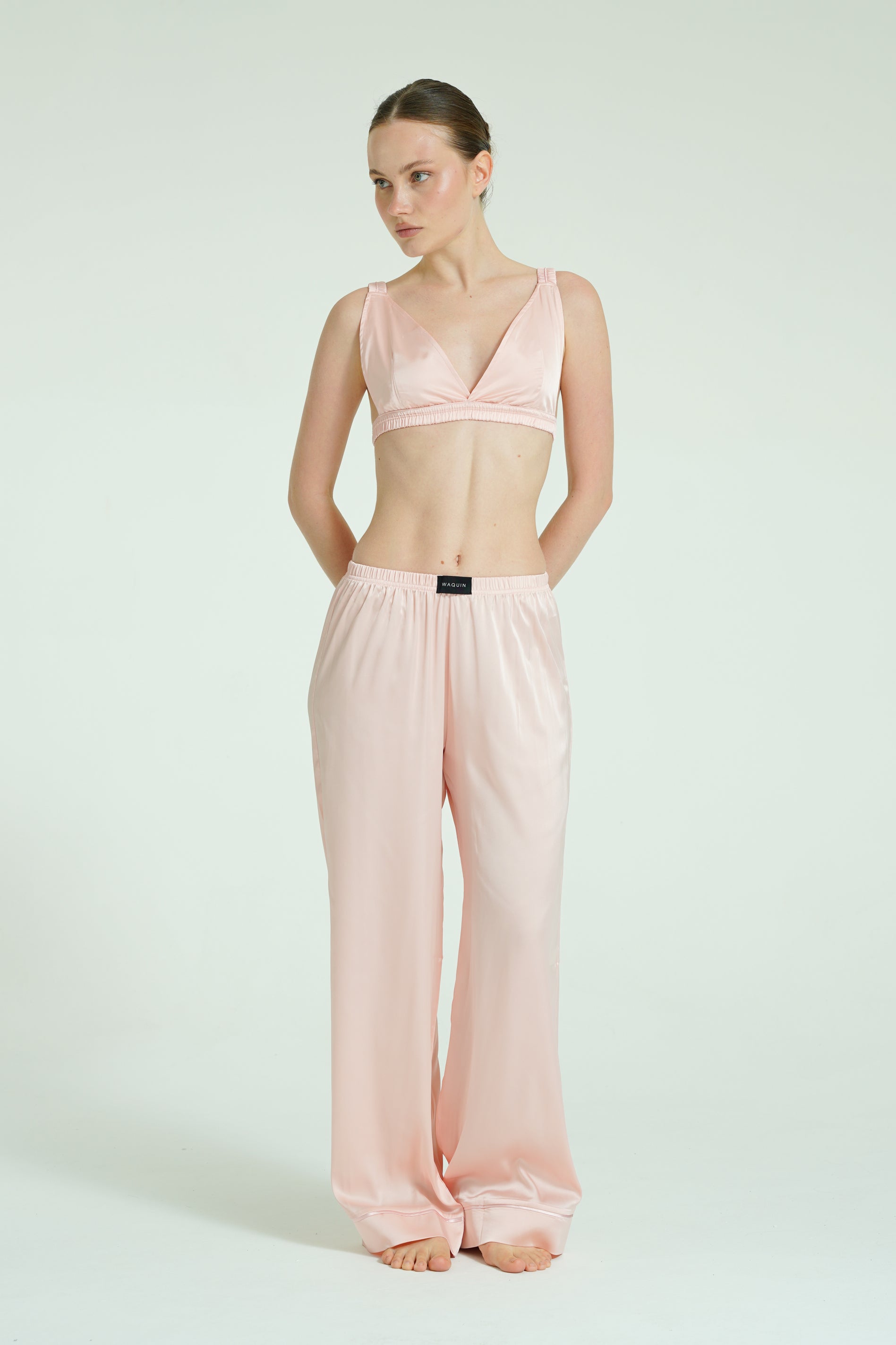 Blush Dream – 4 Parça Saten Pijama Seti