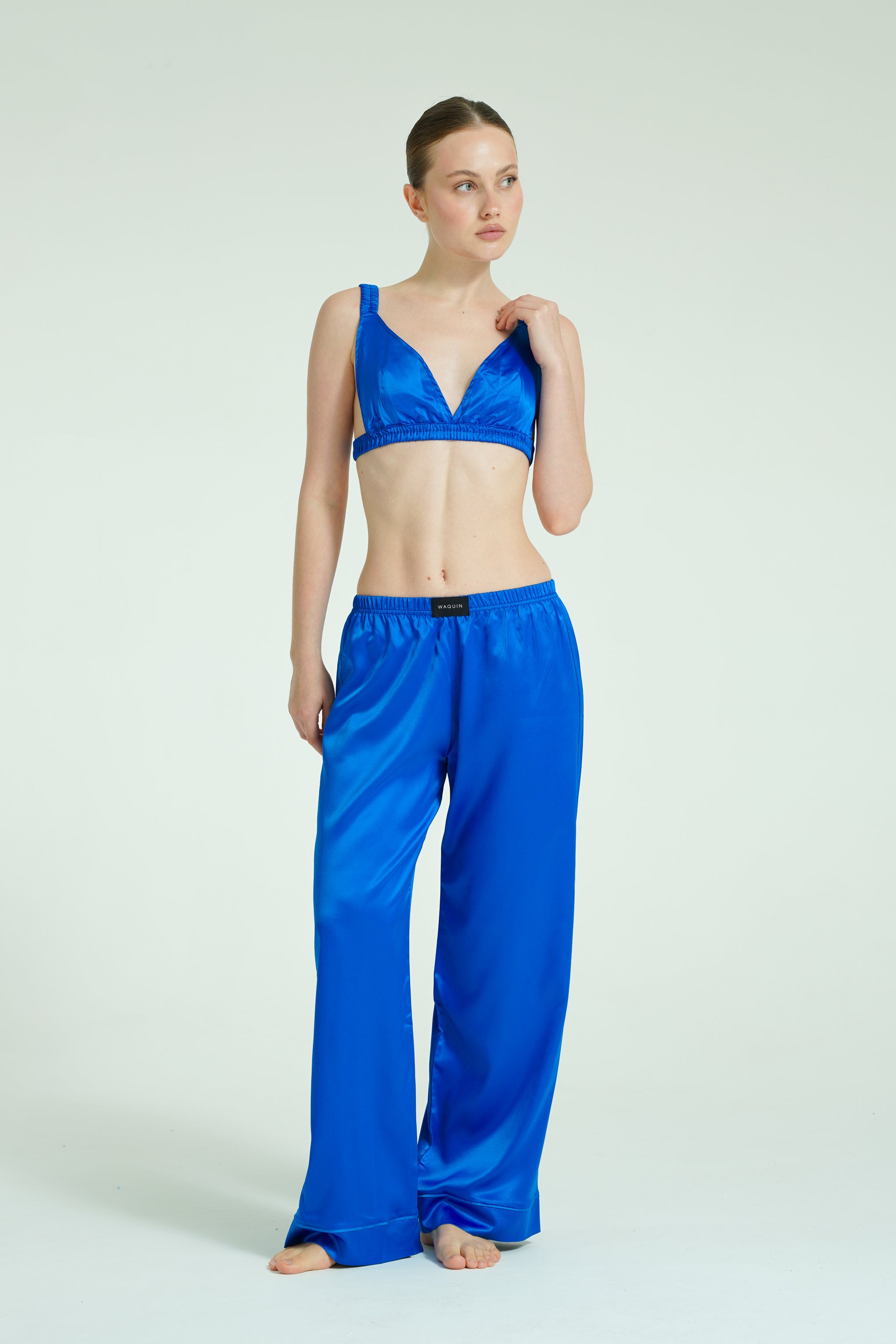 Cobalt Élan – 4 Parça Saten Pijama Seti