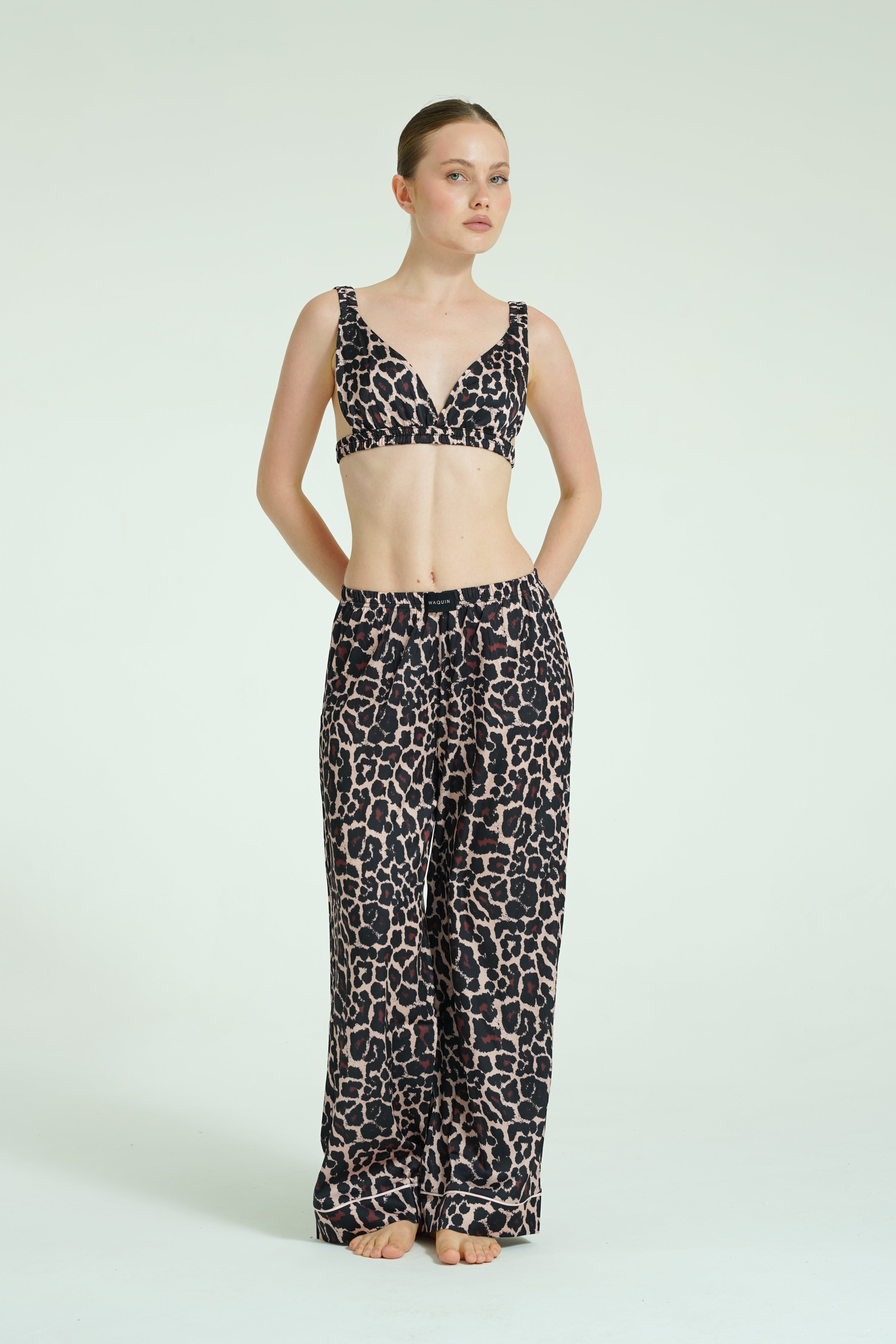 Savanna Trio – 4 Parça Saten Pijama Seti