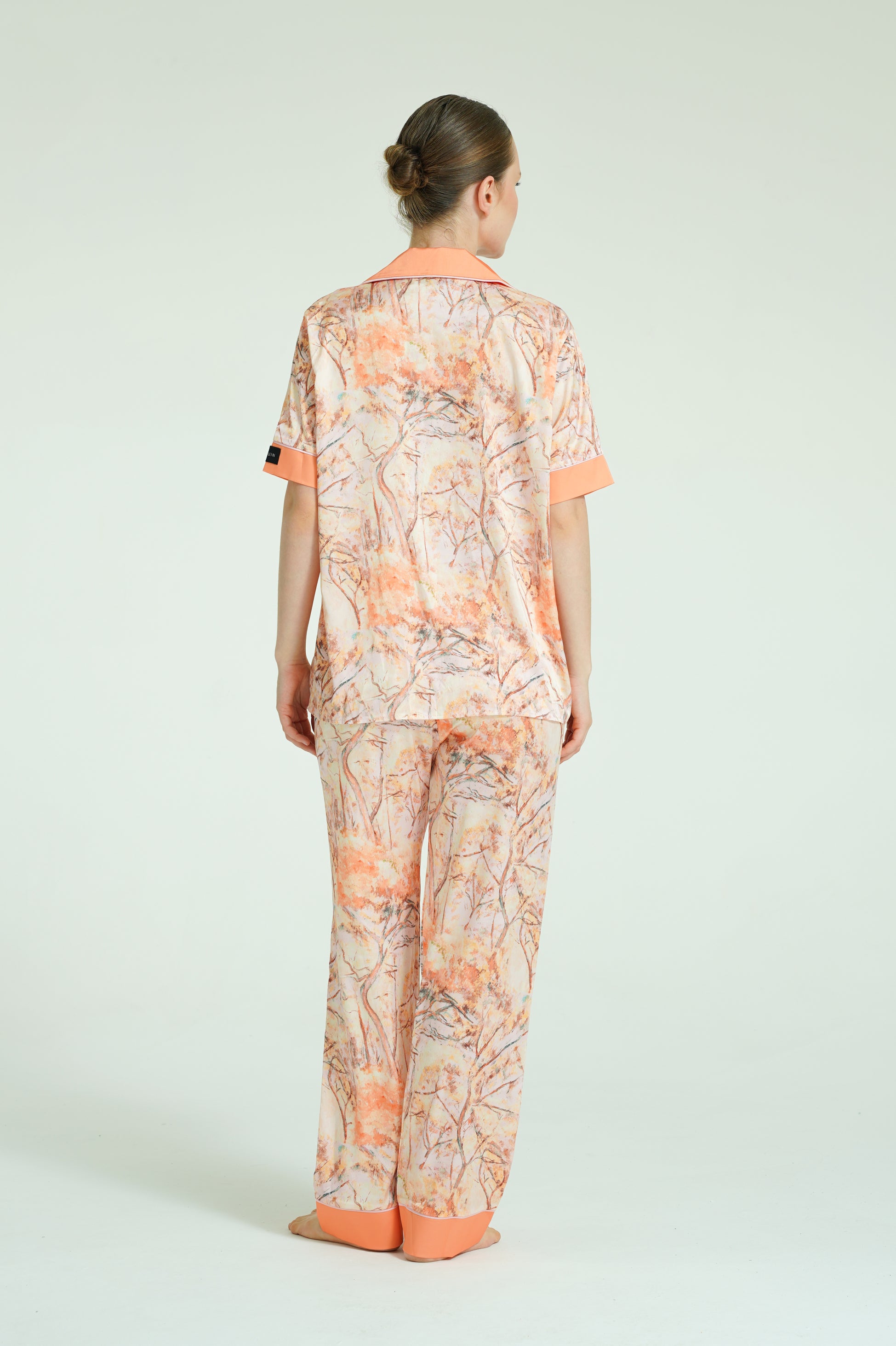 Sunset Marble – 3 Parça Saten Pijama Seti