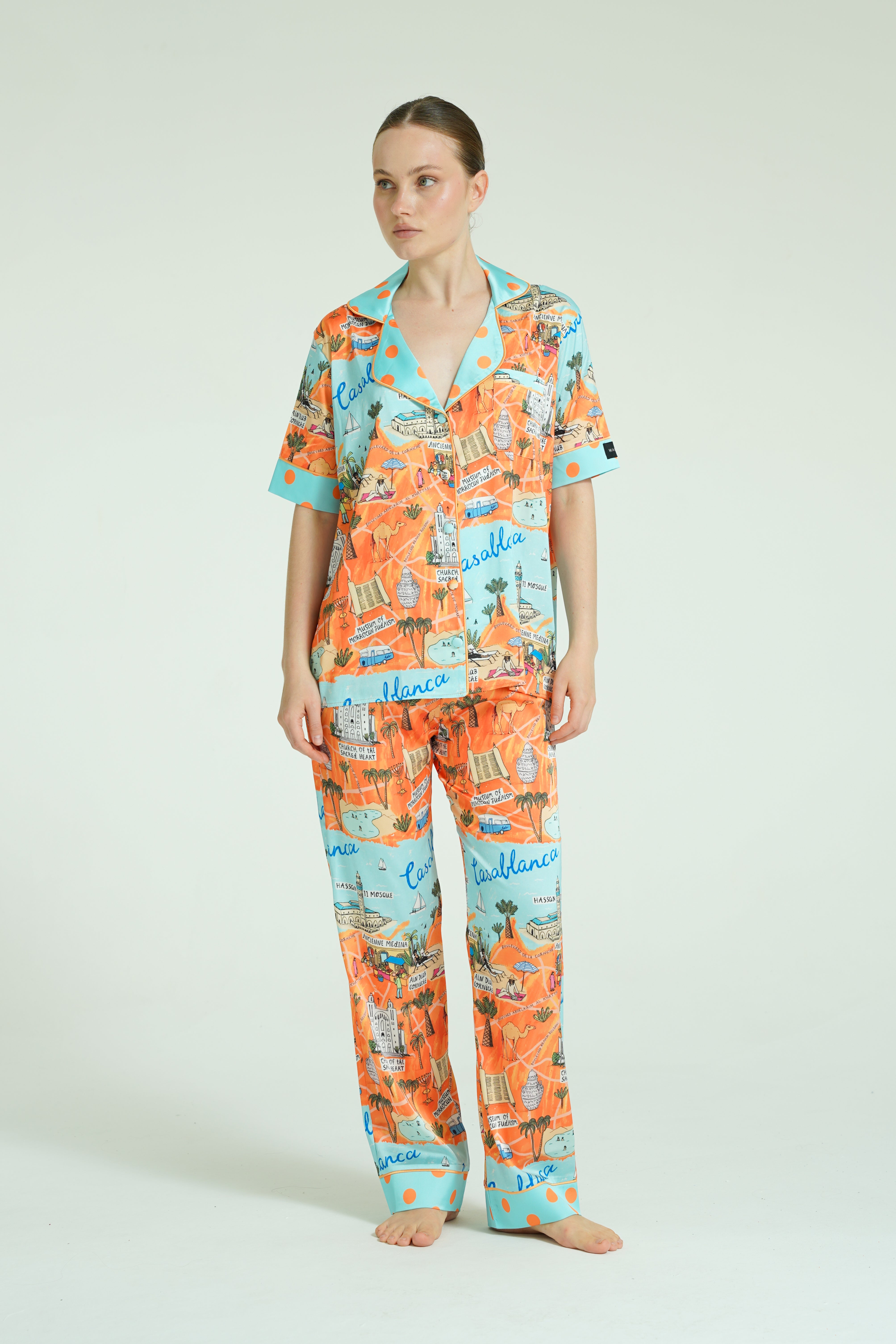 Casablanca Escape – 3 Parça Saten Pijama Takımı
