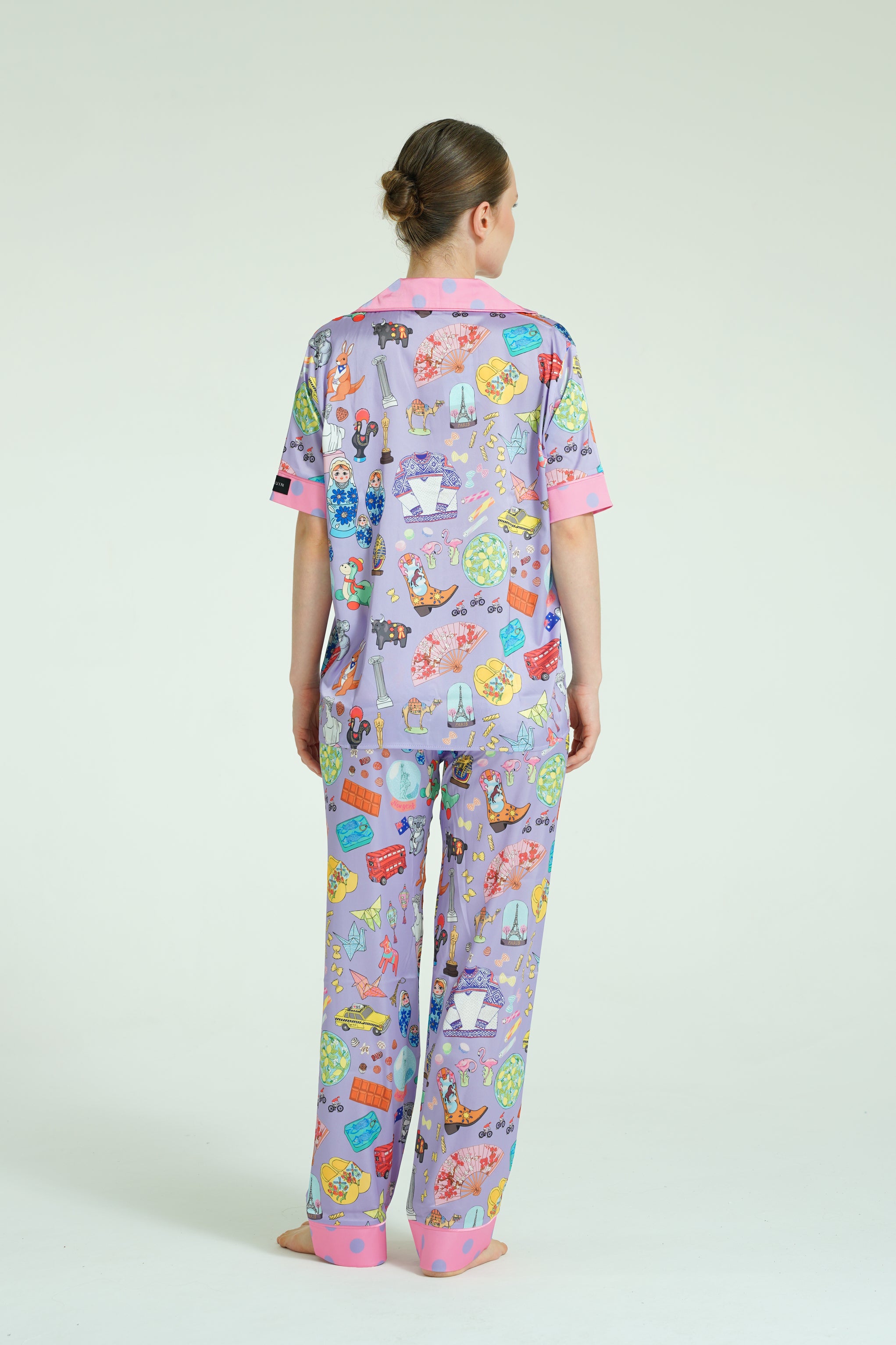 Nomade Pop Story – 3 Parça Saten Pijama Takımı