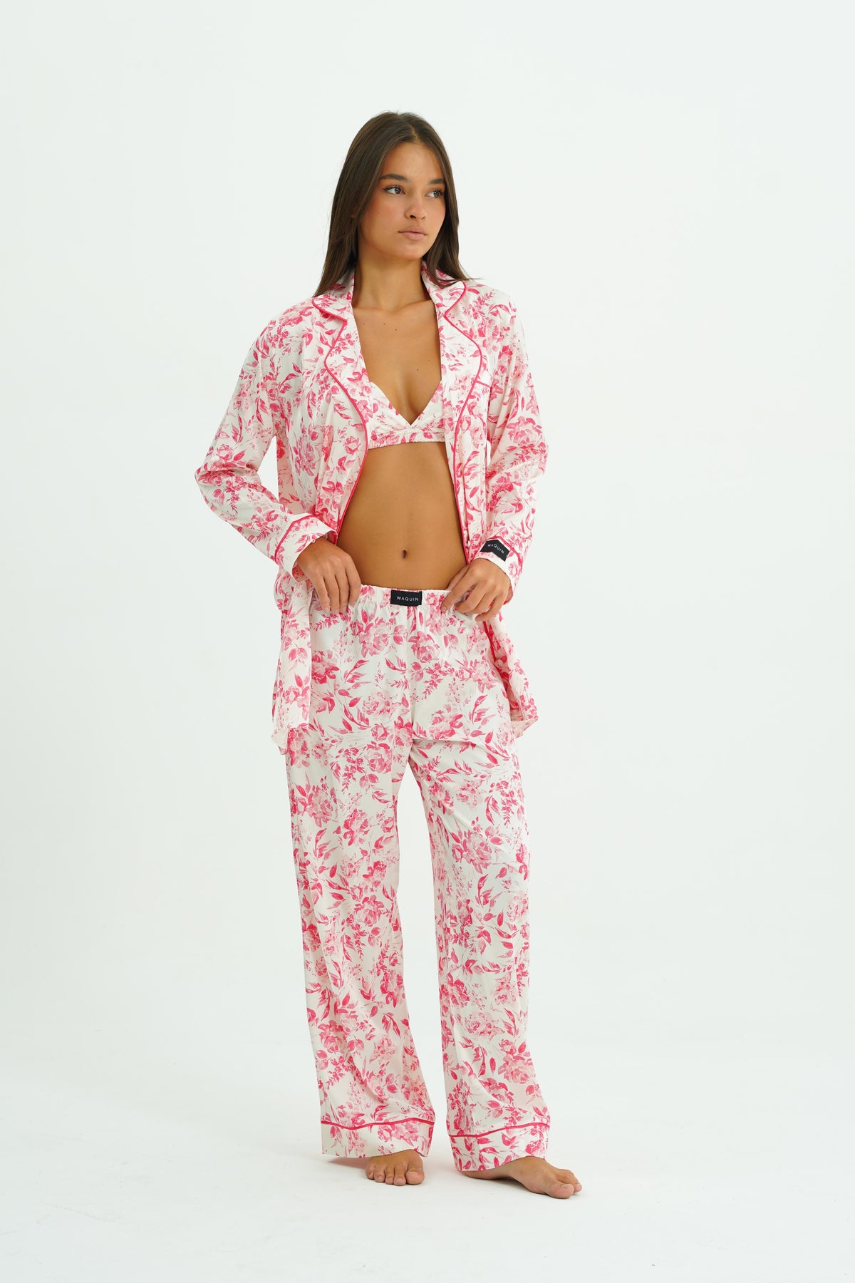 Rosabelle Rouge – 4 Parça Saten Pijama Seti
