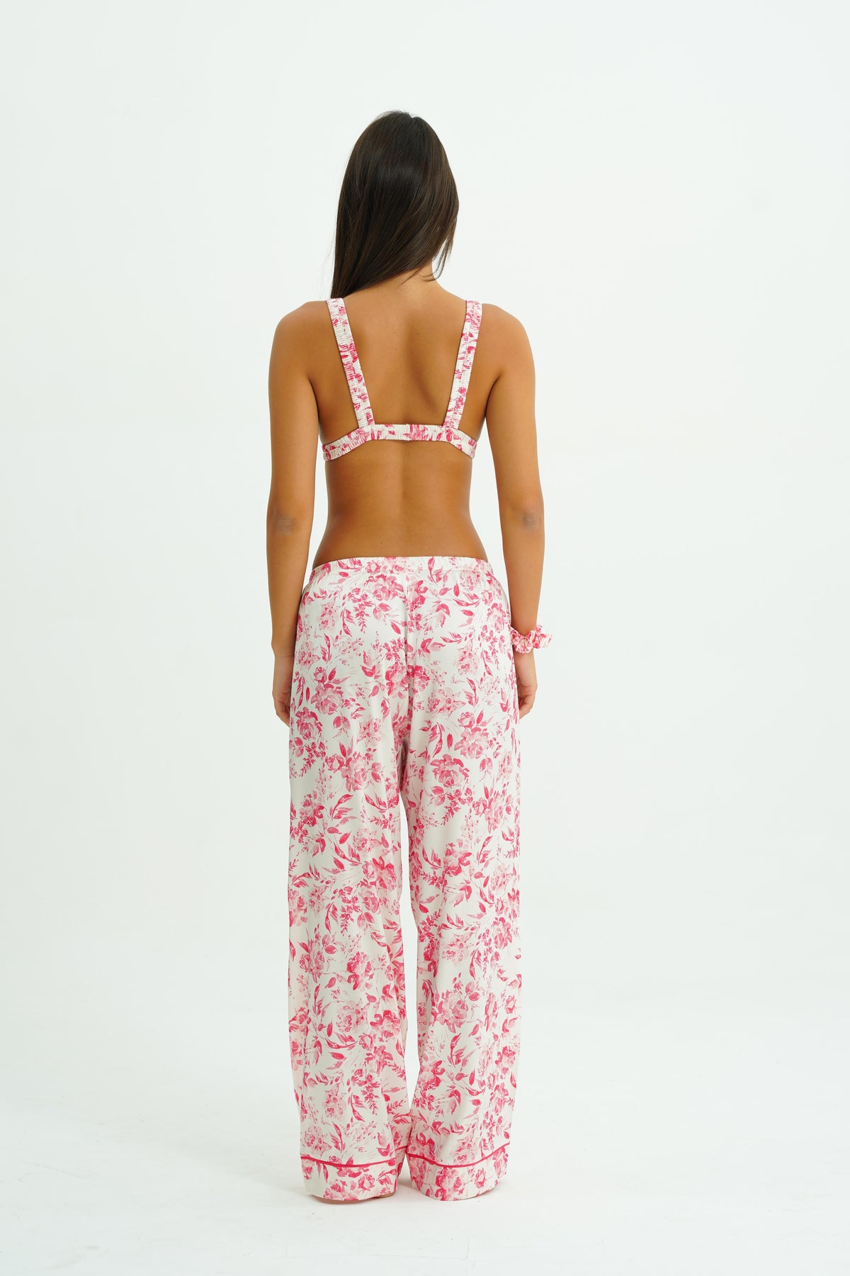 Rosabelle Rouge – 4 Parça Saten Pijama Seti