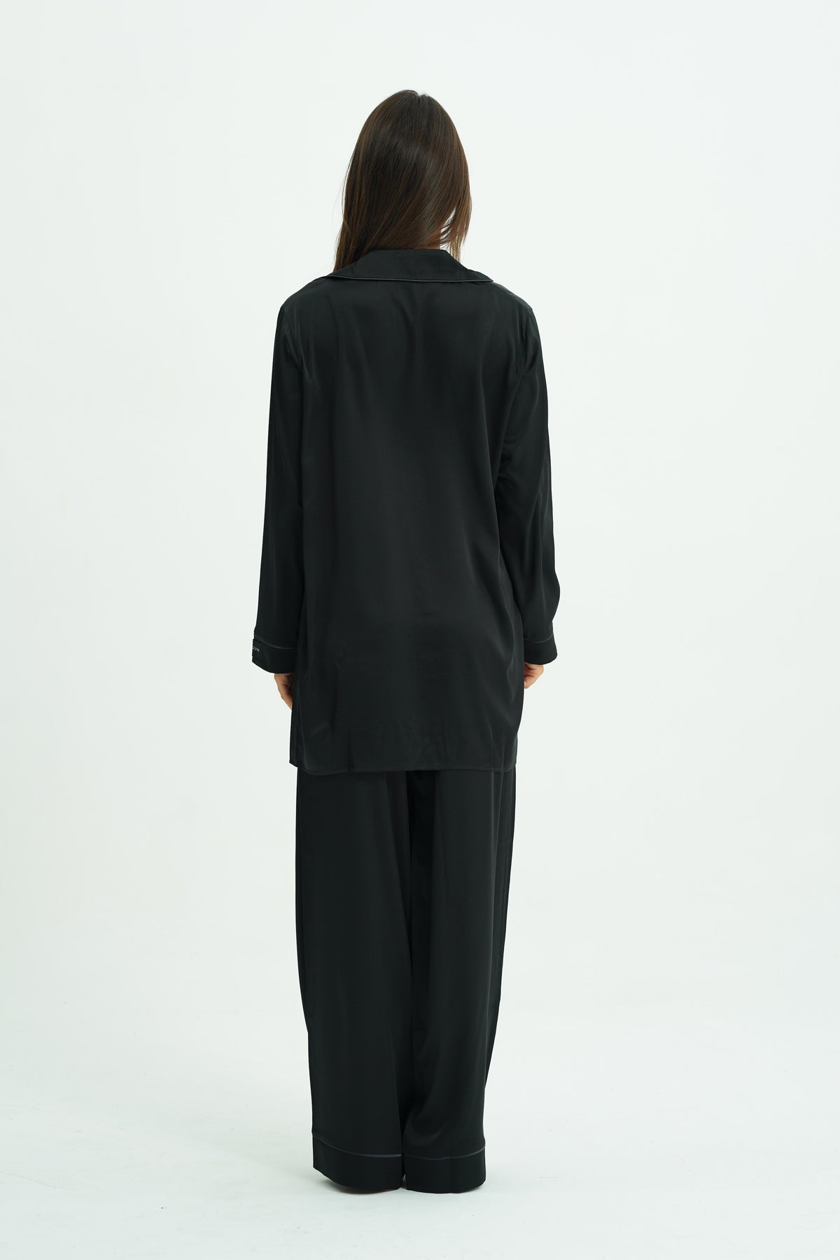 Noir Trio – 4 Parça Saten Pijama Seti