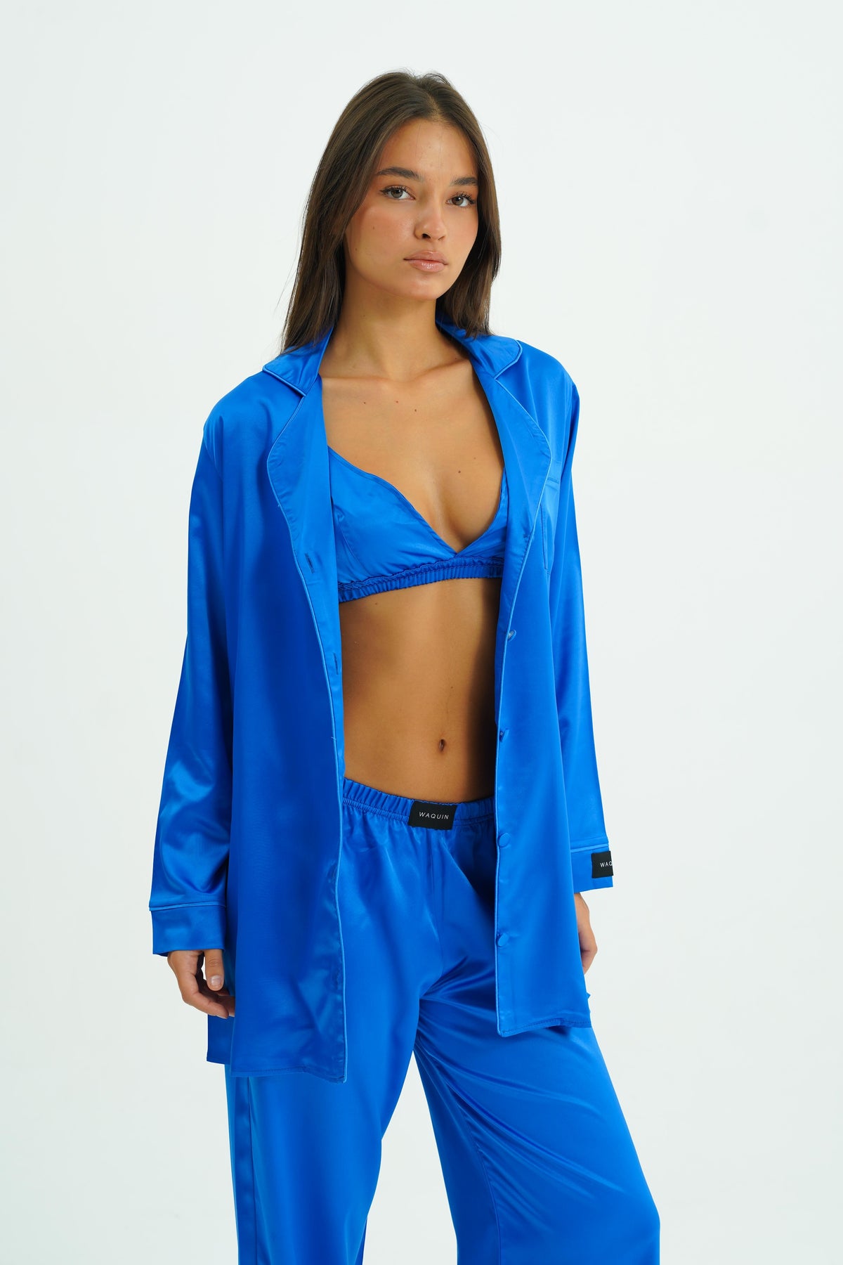 Cobalt Élan – 4 Parça Saten Pijama Seti