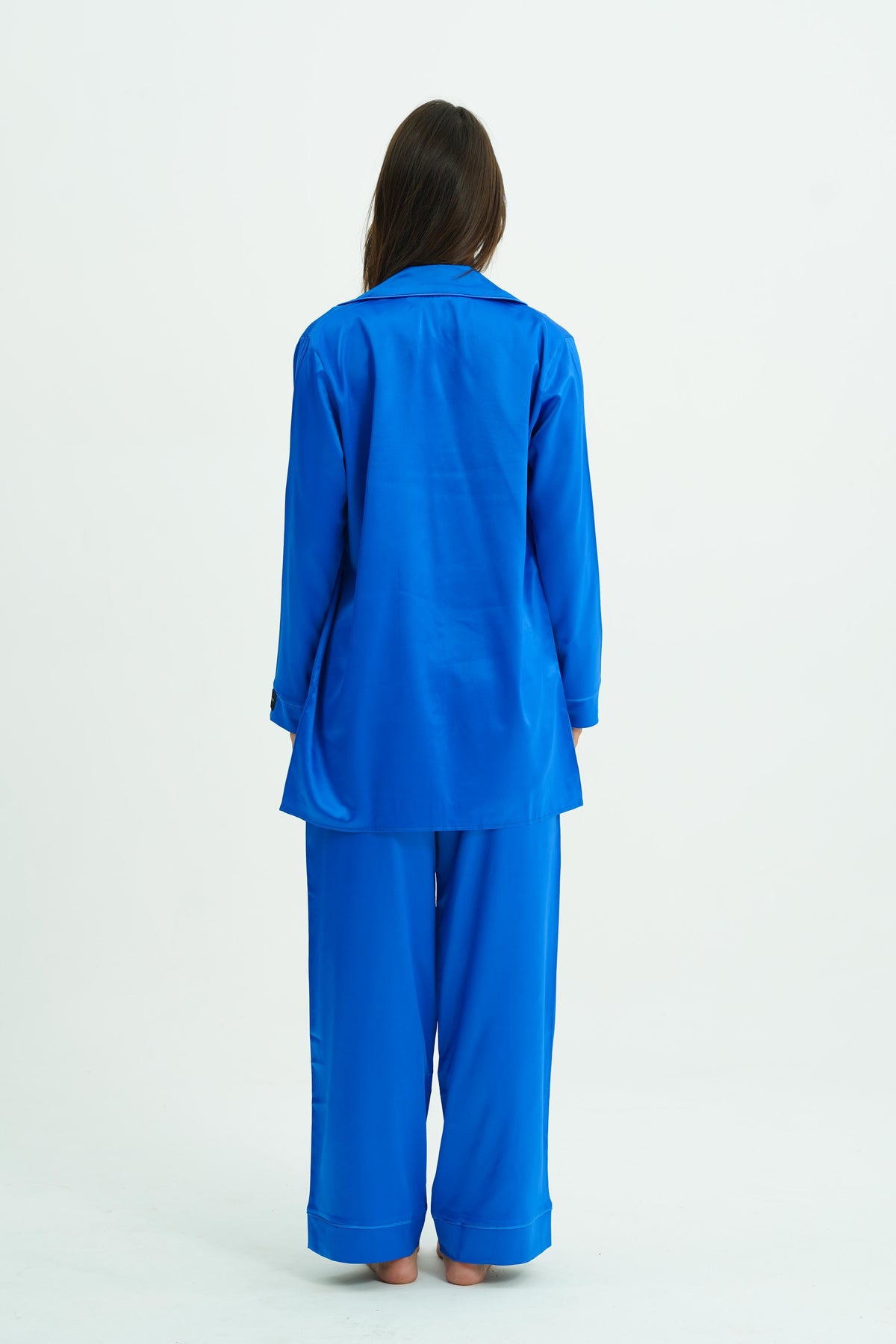 Cobalt Élan – 4 Parça Saten Pijama Seti