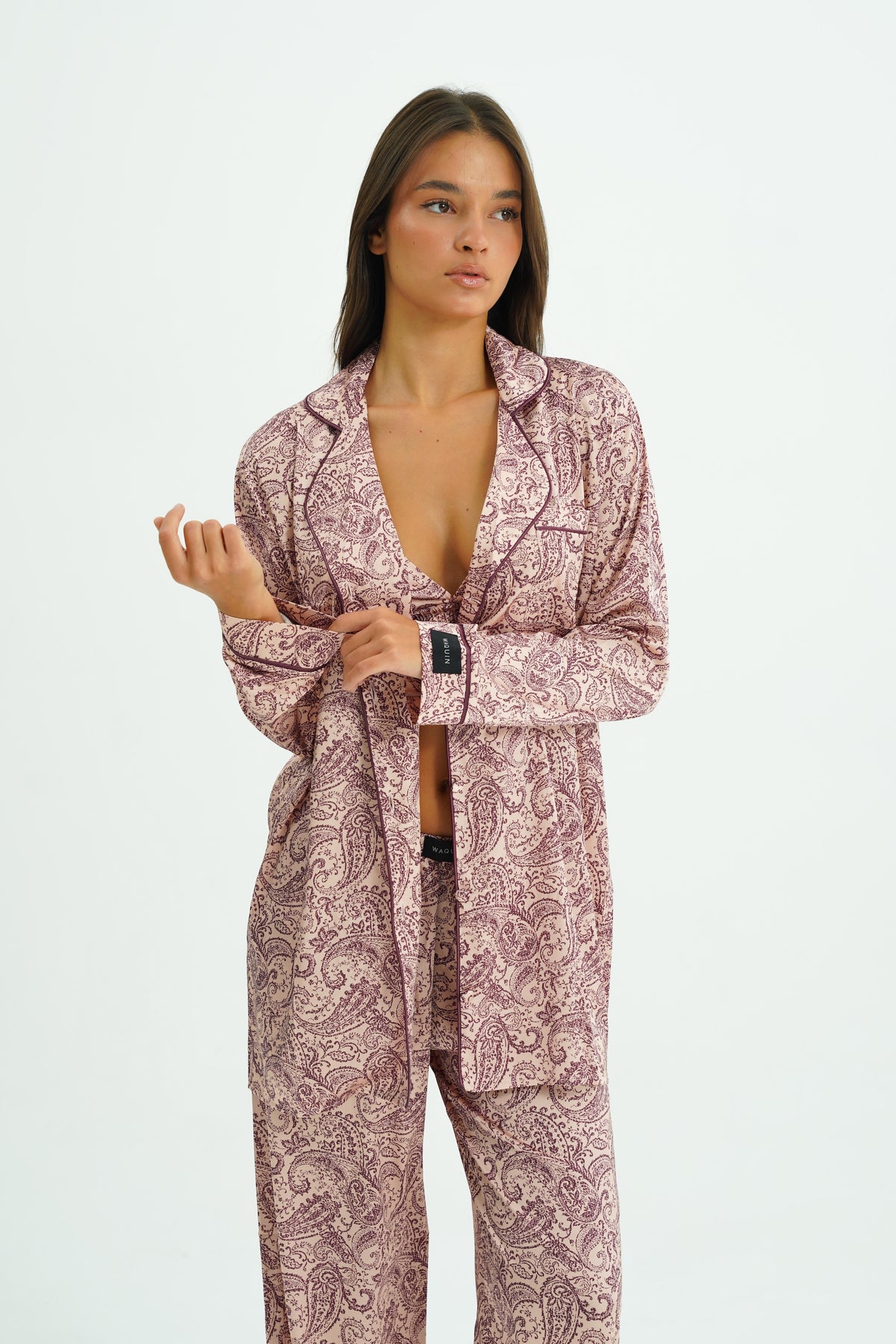 Paiselle Rose – 4 Parça Saten Pijama Seti
