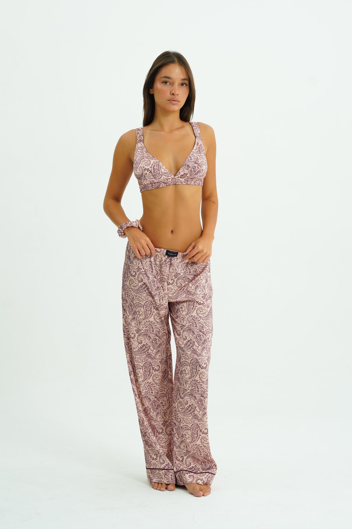 Paiselle Rose – 4 Parça Saten Pijama Seti