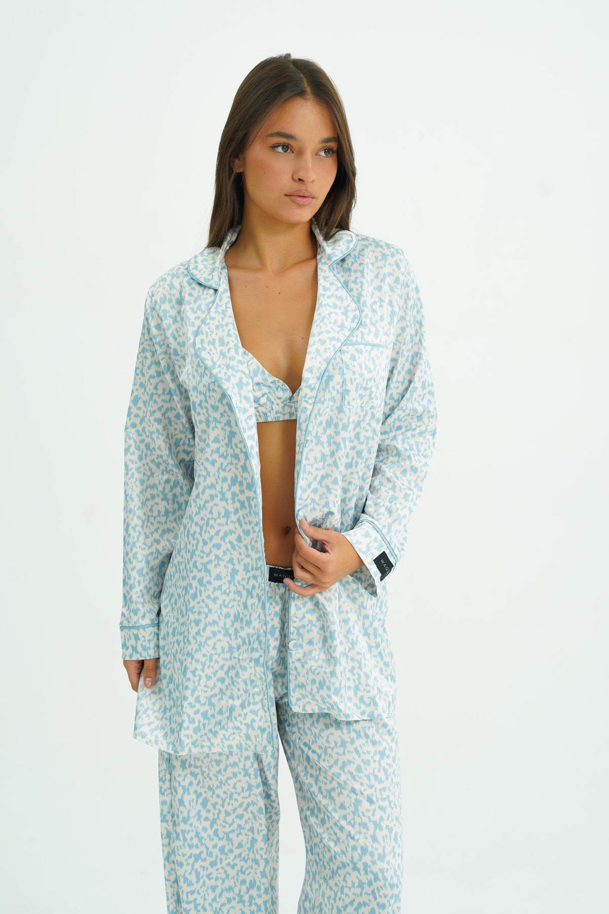 Ciel Bleu – 4 Parça Saten Pijama Seti