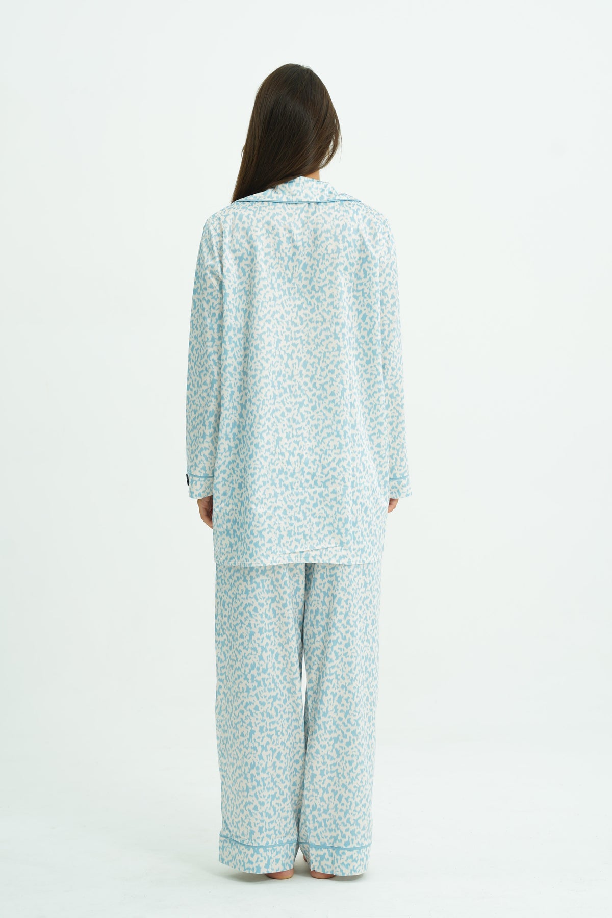 Ciel Bleu – 4 Parça Saten Pijama Seti