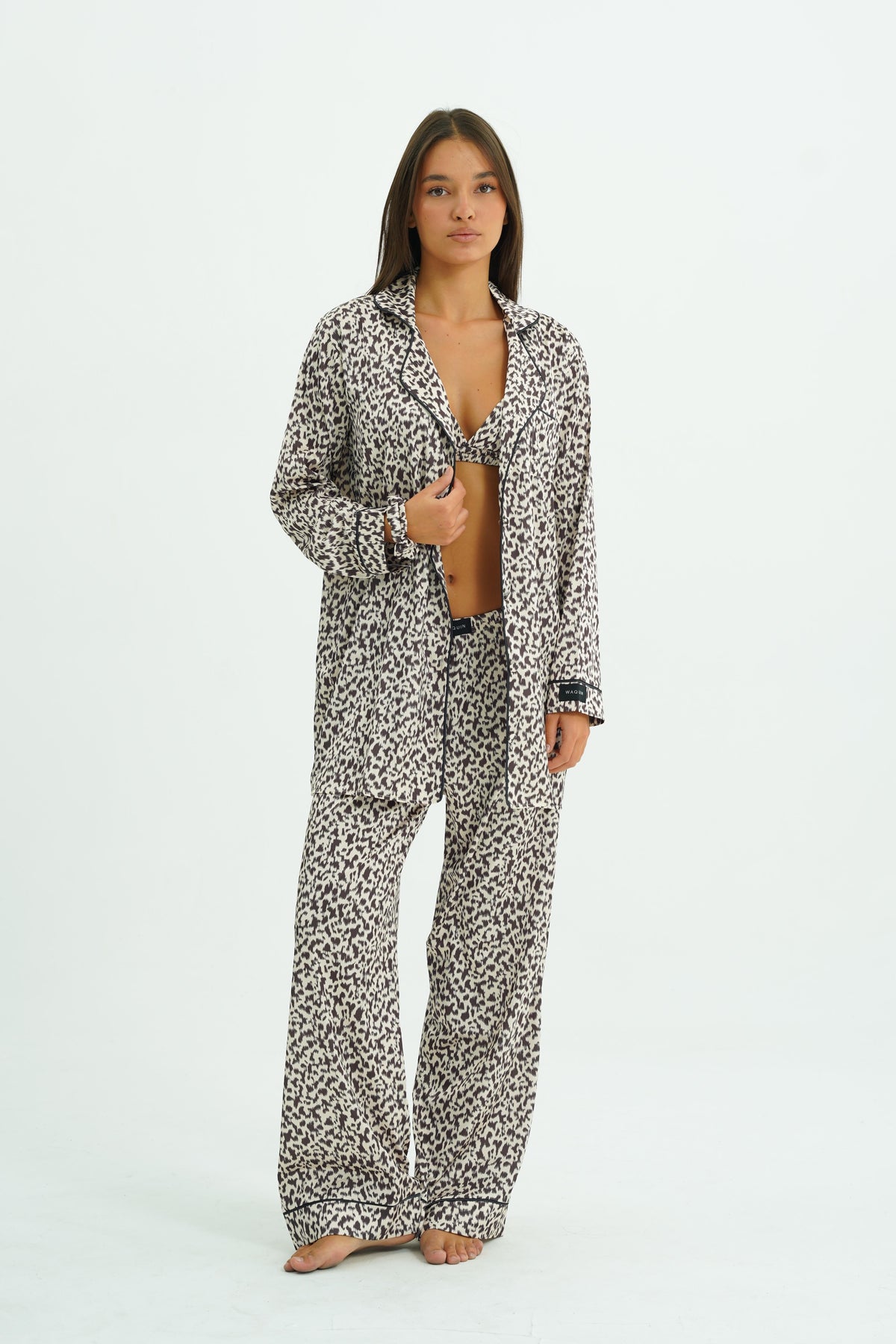 Noire Sauvage – 4 Parça Saten Pijama Seti